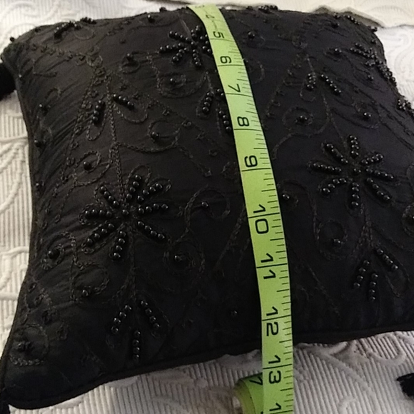 WC Designs Beaded Black Pillow - Picture 10 of 12